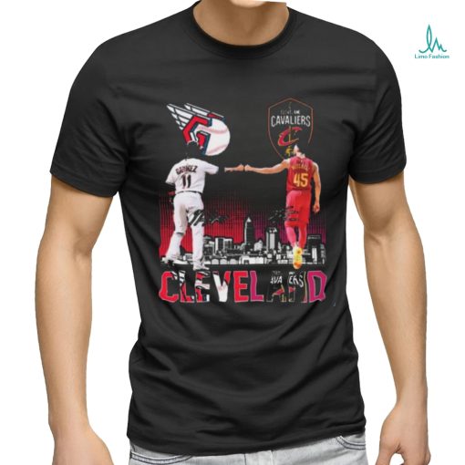 Jose Ramirez And Donovan Mitchell Cleveland Skyline Sports Teams Signatures Shirt