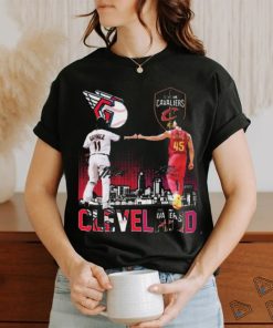 Jose Ramirez And Donovan Mitchell Cleveland Skyline Sports Teams Signatures Shirt