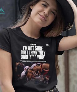Josh hart to reggie miller as the madison I’m not sure but I think they said fuck you shirt