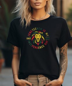 Junenth Is My Independence Day Lion Free Ish Since 1865 T Shirt