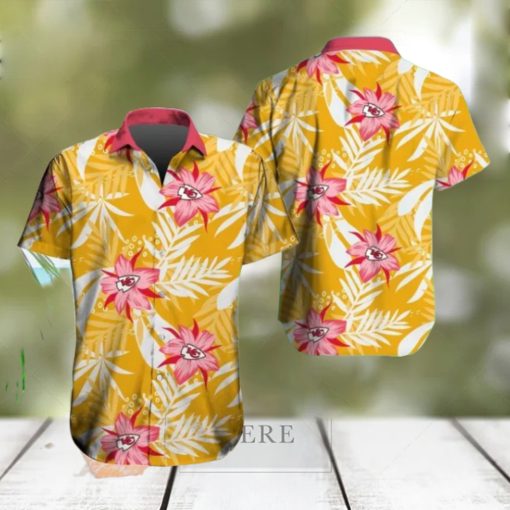 Kansas City Chiefs Hawaiian Tracksuit Floral Outfits Button Shirt Beach Shorts