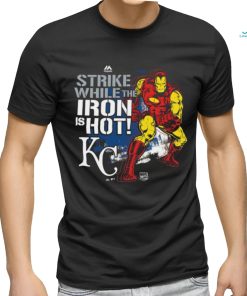 Kansas City Royals Majestic Black Marvel Iron Man T Shirt