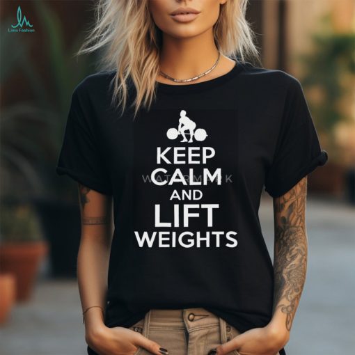 Keep Calm And Lift Weights on Men’s Zip shirt
