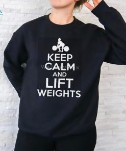 Keep Calm And Lift Weights on Men's Zip shirt