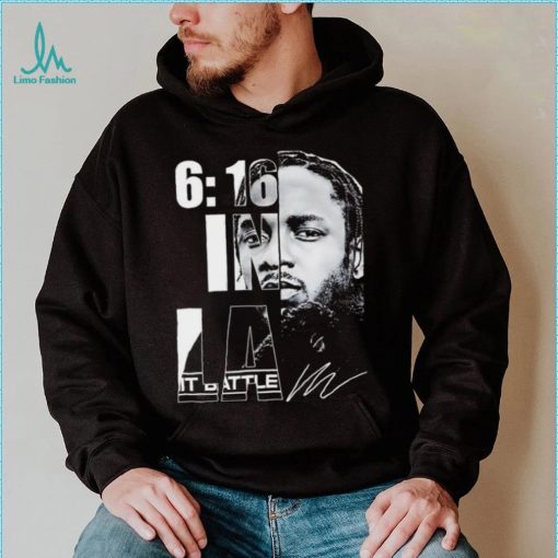 Kendrick Lamar rapper 6 16 in LA signature shirt