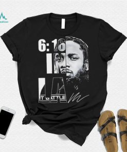 Kendrick Lamar rapper 6 16 in LA signature shirt