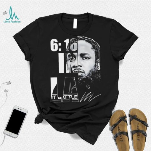 Kendrick Lamar rapper 6 16 in LA signature shirt