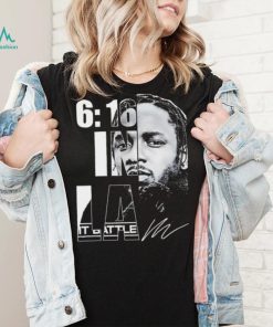 Kendrick Lamar rapper 6 16 in LA signature shirt