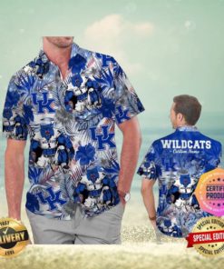 Kentucky Wildcats America Flag Tropical Floral Aloha Hawaiian Shirt Beach Shorts Custom Name For Men Women