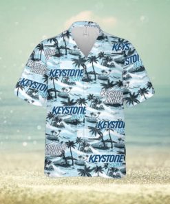 Keystone Light Hawaiian Sea Island Pattern Hawaiian Shirt