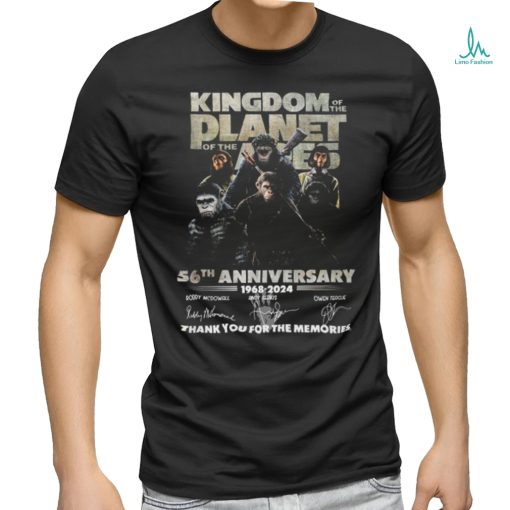 Kingdom Of The Planet Of Apes 56th Anniversary 1968 2024 Signature Thank You For The Memories Unisex T Shirt