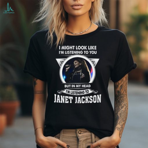 LISTENING TO JANET JACKSON V neck T Shirt