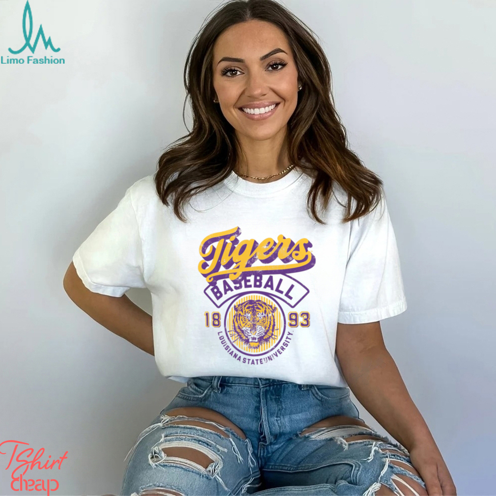 LSU Tigers Ivory Baseball Logo T Shirt LSU Tigers Ivory Baseball Logo T Shirt