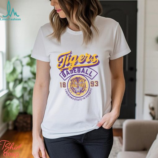 LSU Tigers Ivory Baseball Logo T Shirt