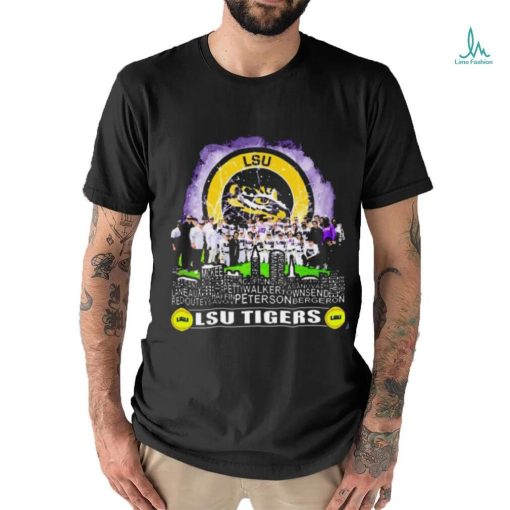 LSU Tigers Softball Team Skyline Players Name Shirt