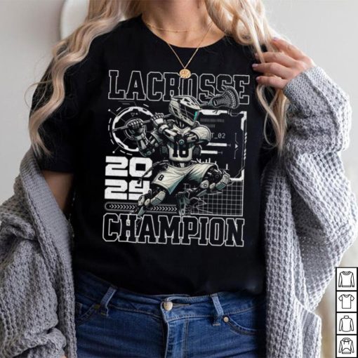 Lacrosse Player Future Sport Robot Stick Ball Game shirt