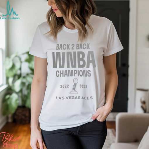 Las Vegas Aces Nike Unisex Back To Back Wnba Champions Banner Celebration T Shirt