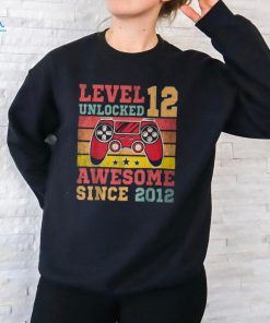 Level 12 Unlocked Vintage Video Game 12Th Birthday Gamer T Shirt