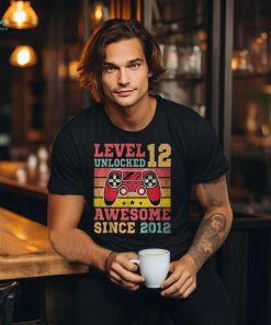 Level 12 Unlocked Vintage Video Game 12Th Birthday Gamer T Shirt