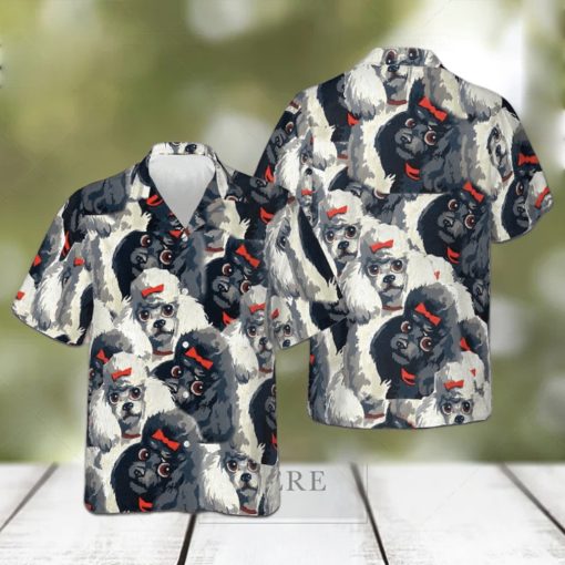 Little Sweet Poodles Hawaiian Shirt Dog Owner Cute Button Up Shirt Gifts For Summer