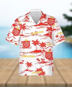 Lone Star Hawaiian Button Up Shirt Island Palm Leaves Loves