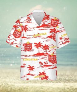 Lone Star Hawaiian Button Up Shirt Island Palm Leaves Loves