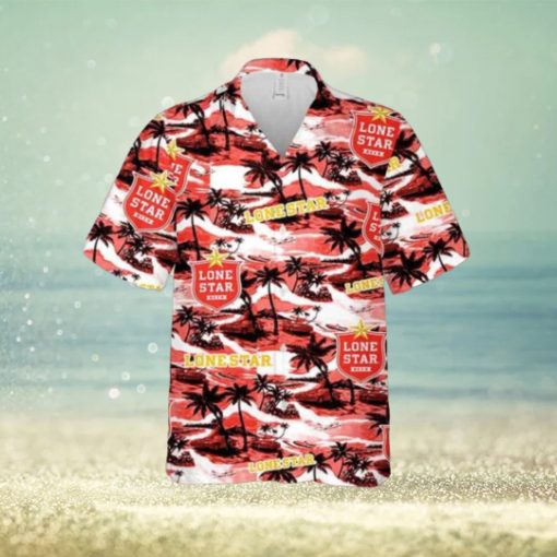 Lone Star Hawaiian Sea Island Pattern Shirt Hawaii Beer Loves