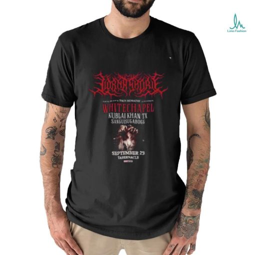 Lorna Shore Pain Remains 2024 Tour with Whitechapel Kublai Khan TX And Sanguisugabogg on September 25th Essential T Shirt