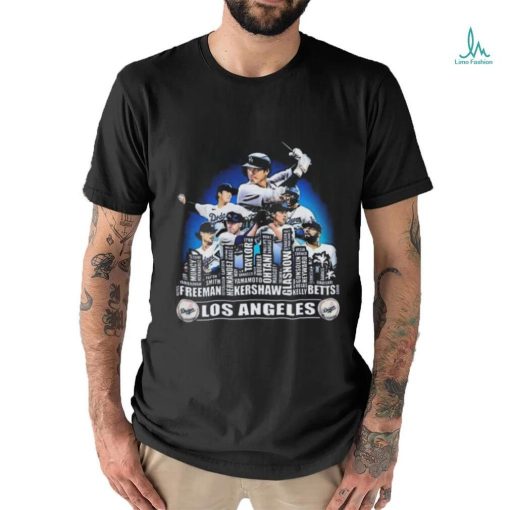 Los Angeles Dodgers Baseball Squad 2024 Player Name City Skyline T shirt