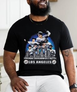 Los Angeles Dodgers Baseball Squad 2024 Player Name City Skyline T shirt