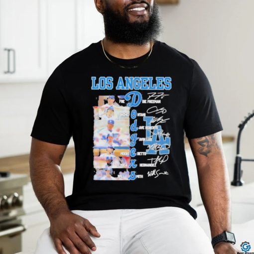 Los Angeles Dodgers Team Players 2024 Signatures Shirt