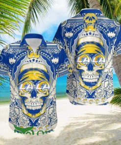 Los Angeles Rams Skull NFL Gift For Fan Hawaiian Shirt And Shorts Summer