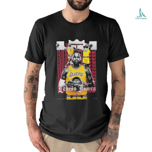 Los angeles Lakers lebron james true king fan T shirt