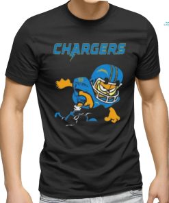 Los angeles chargers garfield cat grumpy football player shirt