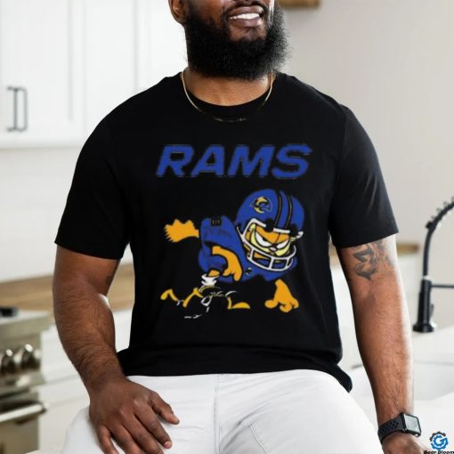 Los angeles rams garfield cat grumpy football player shirt