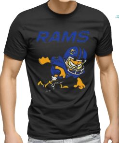 Los angeles rams garfield cat grumpy football player shirt