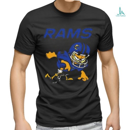 Los angeles rams garfield cat grumpy football player shirt