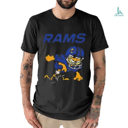 Los angeles rams garfield cat grumpy football player shirt