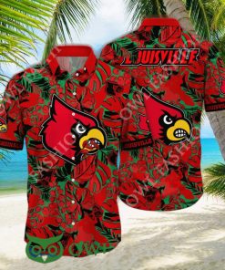 Louisville Cardinals NCAA Hawaiian Shirt Shorts Aloha Palm Tree