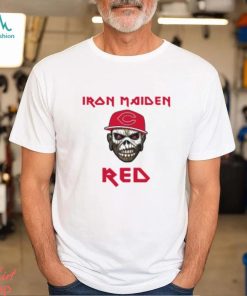 MLB Cincinnati Reds Iron Maiden Rock Band T Shirt