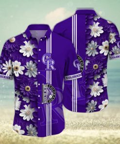 MLB Colorado Rockies Hawaiian Shirt Floral Finesse For Sports Fans