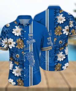 MLB Kansas City Royals Hawaiian Shirt Floral Finesse For Sports Fans