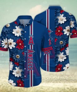 MLB Los Angeles Angels Hawaiian Shirt Floral Finesse For Sports Fans
