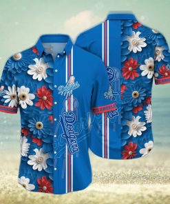 MLB Los Angeles Dodgers Hawaiian Shirt Floral Finesse For Sports Fans