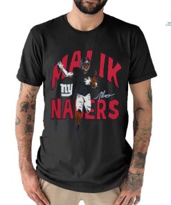 Malik Nabers New York Giants Homage Caricature Player Tri Blend T Shirt