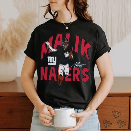 Malik Nabers New York Giants Homage Caricature Player Tri Blend T Shirt