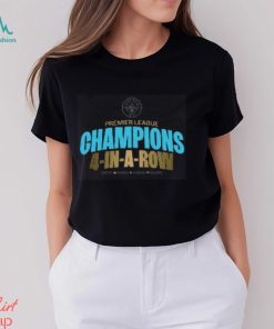 Manchester City 1863FC Four Time Consecutive Premier League Champions Lockup T Shirt