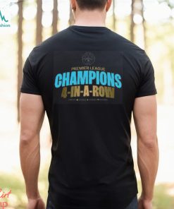 Manchester City 1863FC Four Time Consecutive Premier League Champions Lockup T Shirt