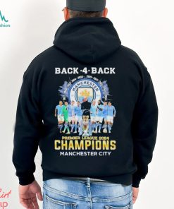 Manchester City Football Team 2024 Back 4 Back Premier League Champions Signature Shirt