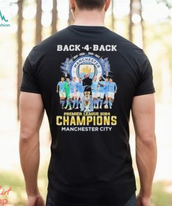 Manchester City Football Team 2024 Back 4 Back Premier League Champions Signature Shirt